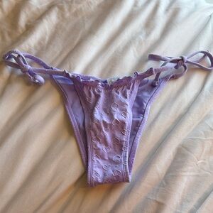 Wild Fable Lilac Heart-Patterned Tie-Side Bikini Bottom